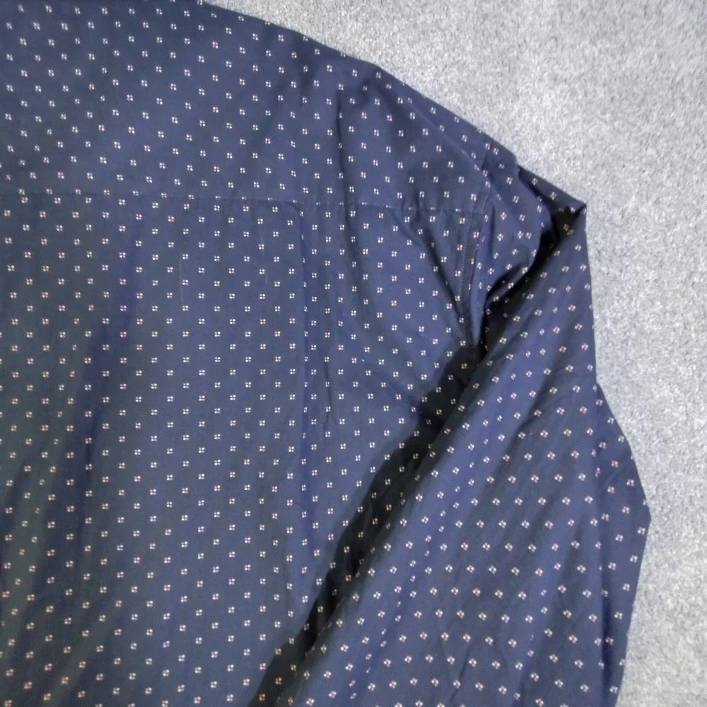 Kenneth Cole Mens Shirt Blue 3X Lightweight Button Up Long Sleeve Regular Fit